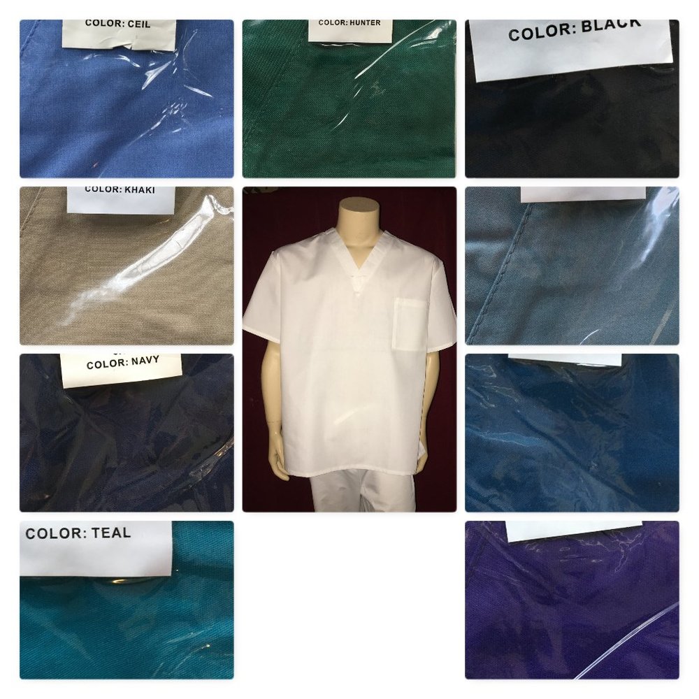 5 PRISM Men Women Medical Nursing Uniform 1 Pocket V-Neck Scrub Top 4XL
